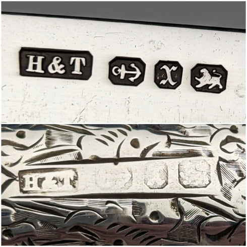 1897年 英国アンティーク 純銀製 折りたたみペンナイフ Hilliard and Thomason ケース付